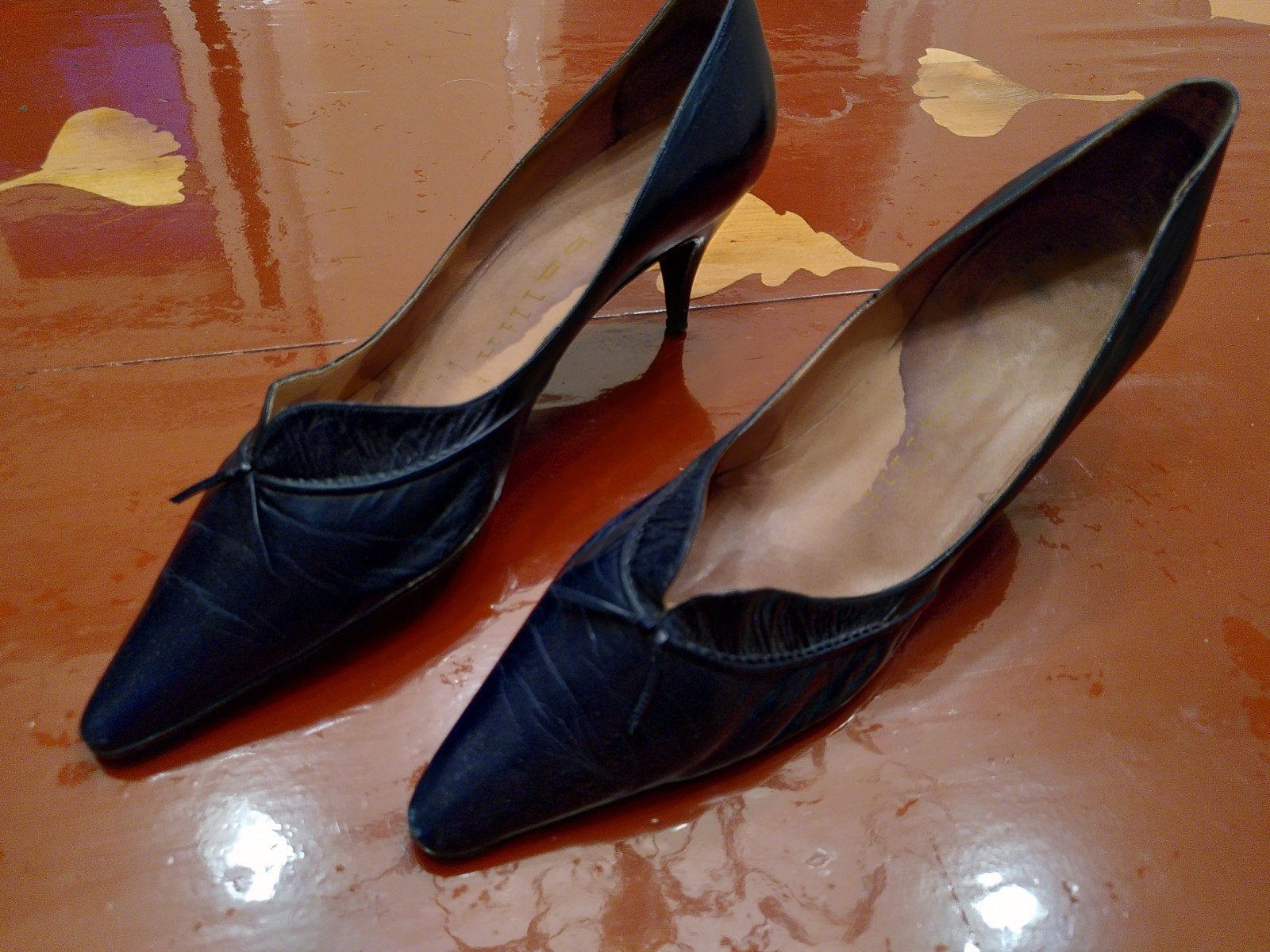 Damesschoen pump vintage, Pumps, Blauw, Ophalen of Verzenden, Gedragen