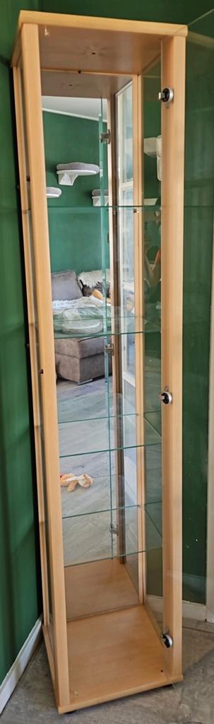 Vitrine kast moet snel weg 173cm hoog en 35cm breed, Ophalen, Landelijk, 150 tot 200 cm, 25 tot 50 cm