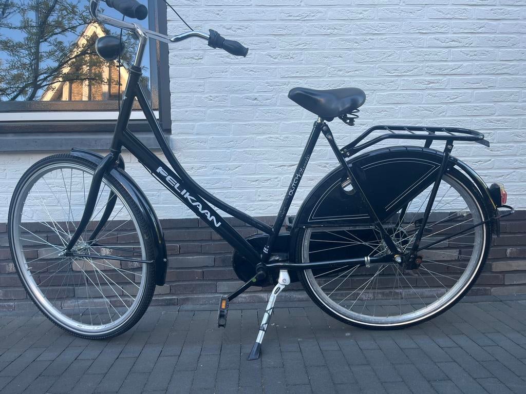 Pelikaan Damesfiets - Zwart, Velgrem, 50 tot 53 cm, Ophalen, Overige merken
