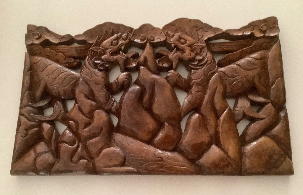 Heel mooi houtsnijwerk // wanddecoratie, Antiek en Kunst, Ophalen of Verzenden, Houtsnijwerk