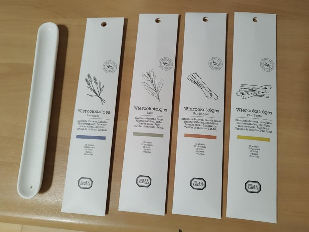 Dille & Kamille wierookset: 4 pakjes wierook + houder, Ophalen