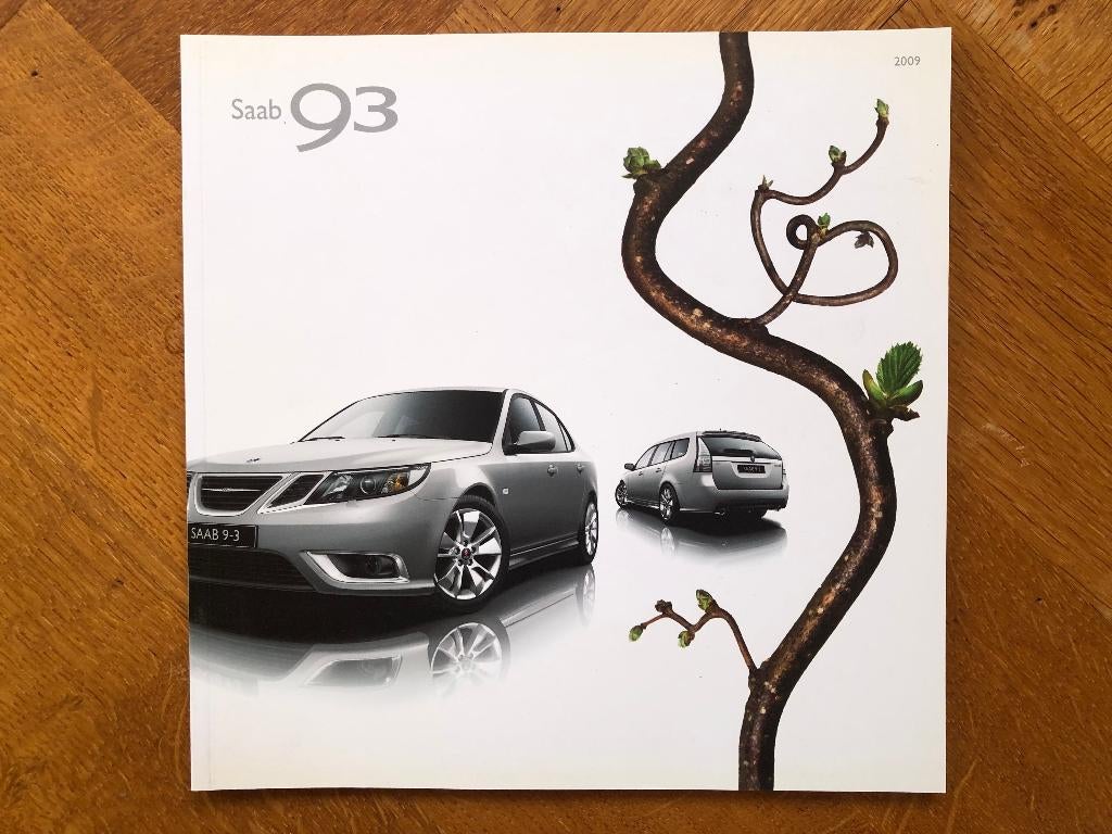 Saab 93 Sedan en Stationwagonfolder 2009, Verzenden, Nieuw, Overige merken, Saab