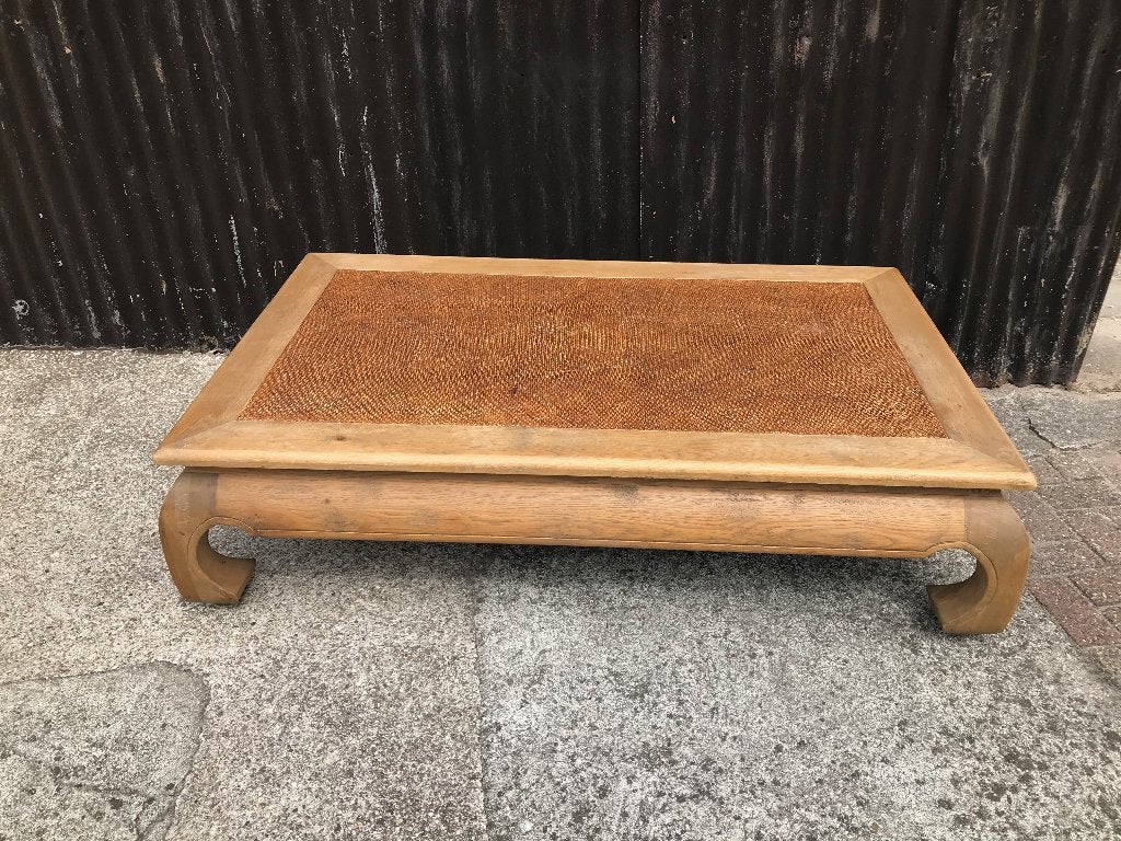Chinese opium tafel riet ingelegd chinees grote opiumtafel, Ophalen of Verzenden