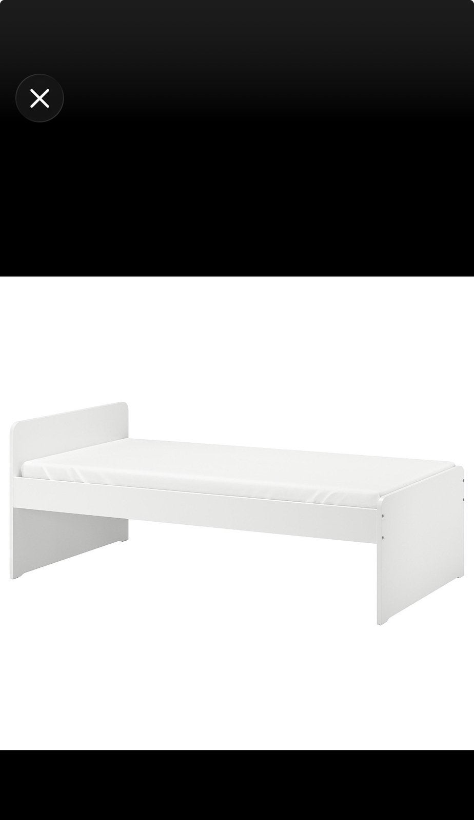 IKEA SLÄKT bed 90x200 cm – wit – zo goed als nieuw, Kinderen en Baby's, Ophalen of Verzenden, Zo goed als nieuw, 180 cm of meer