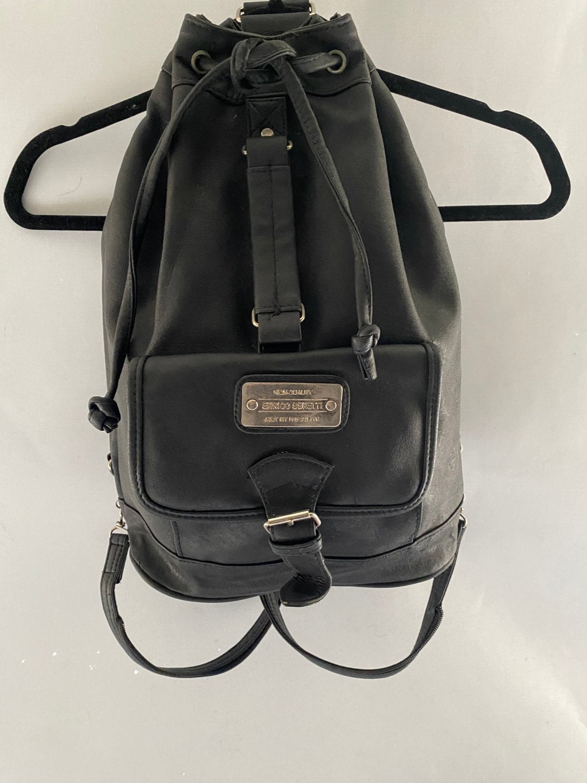 Enrico Benetti zwarte rugzak rugzak, Overige merken, Gebruikt, Minder dan 30 cm, 25 tot 40 cm