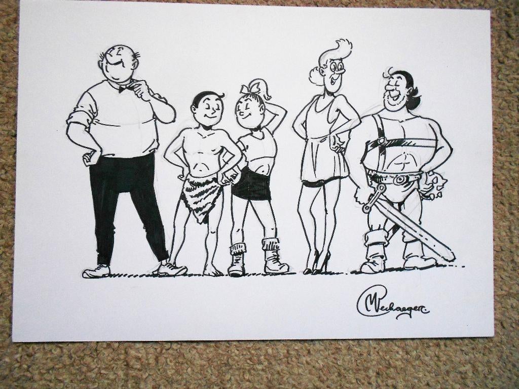 Suske en Wiske - originele pentekening Marc Verhaegen, Boeken, Stripboeken, Eén stripboek, Ophalen of Verzenden, Nieuw, Marc Verhaegen