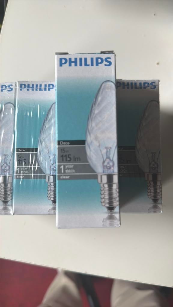 Lamp Philips kaars 15 watt Deco helder E 14, Deco clear, Minder dan 30 watt, Gloeilamp, E14 (klein)
