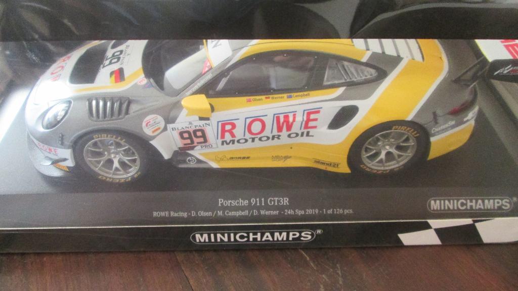 Porsche 911 GT3R Rowe Racing #99 Minichamps 1:18, Ophalen of Verzenden, Nieuw, Auto, MiniChamps