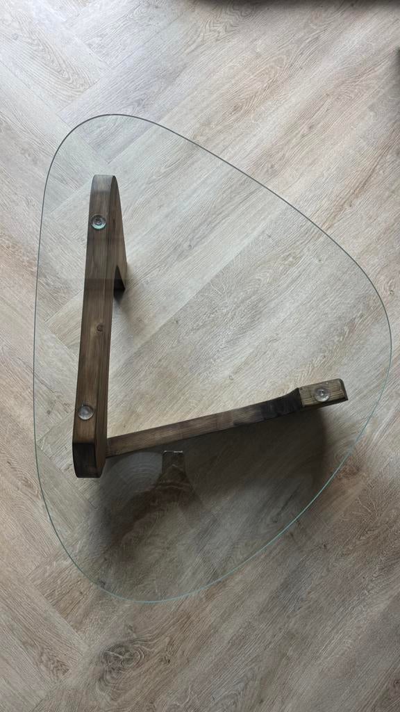 Salontafel van een 1 maand oud. Zo goed als nieuw, Huis en Inrichting, Tafels | Salontafels, Ophalen, Glas, Minder dan 50 cm, 50 tot 100 cm