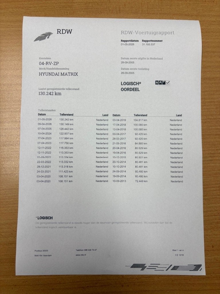 Hyundai MATRIX 1.6I APK 4-2027 Aanbieding Trekhaak Radio USB, Auto's, Hyundai, Voorwielaandrijving, Matrix, Gebruikt, 4 cilinders