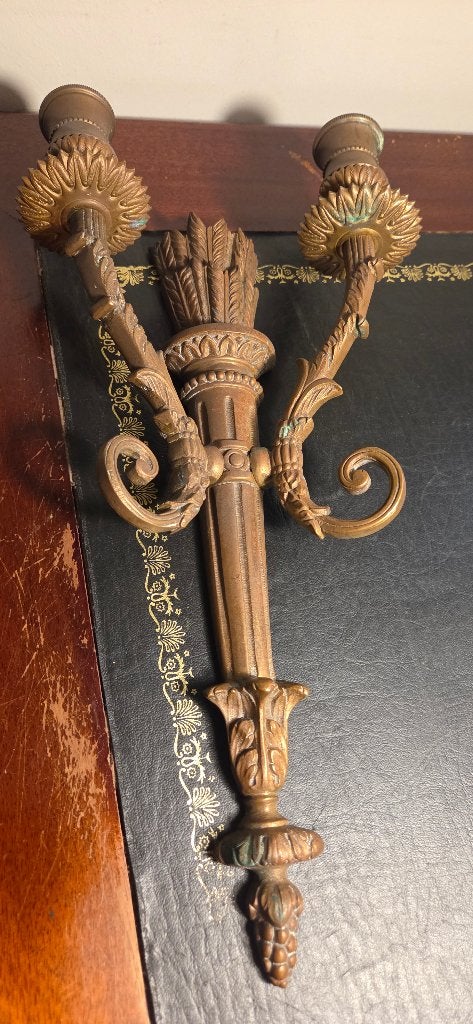 Antieke Wandkandelaar, Antiek en Kunst, Ophalen of Verzenden