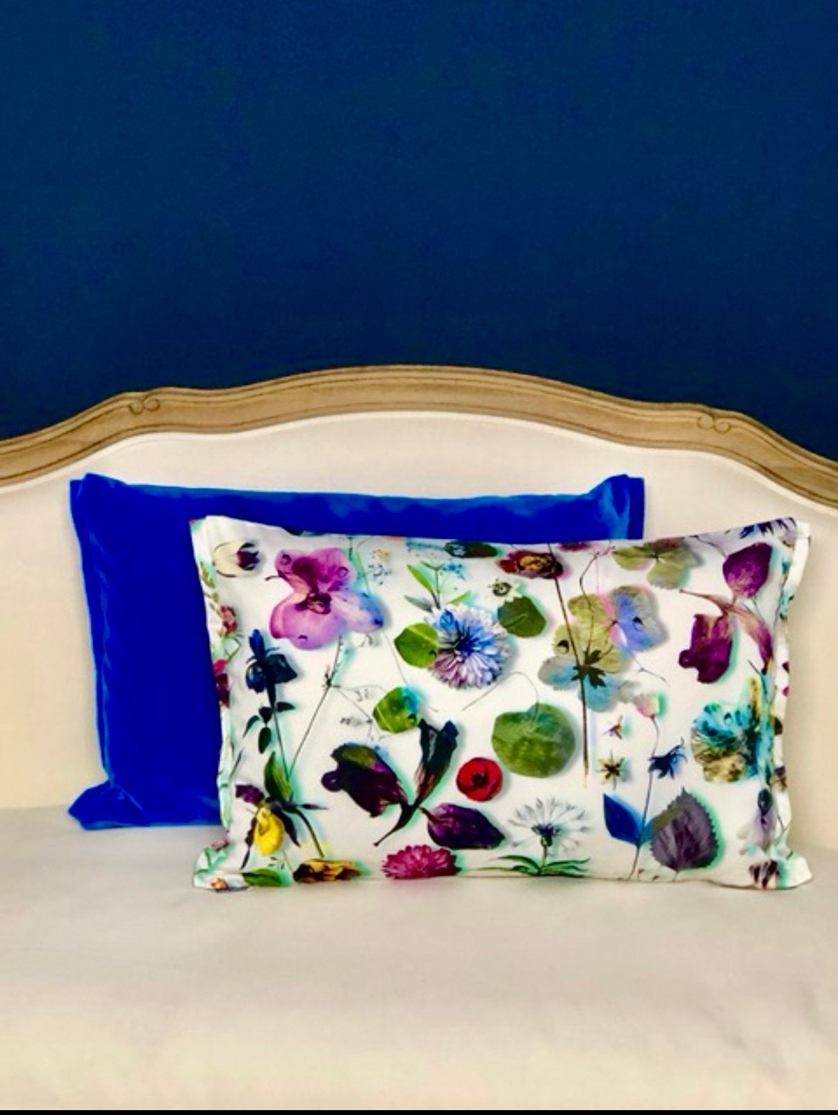 Set van 2 luxe kussens, Huis en Inrichting, Woonaccessoires | Kussens, Ophalen of Verzenden, Nieuw, Blauw, Vierkant
