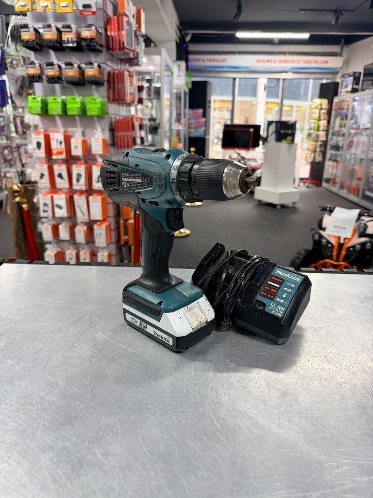 Makita DF457D 18V | incl oplader en accu 59.99, Gebruikt, ., Ophalen of Verzenden, .