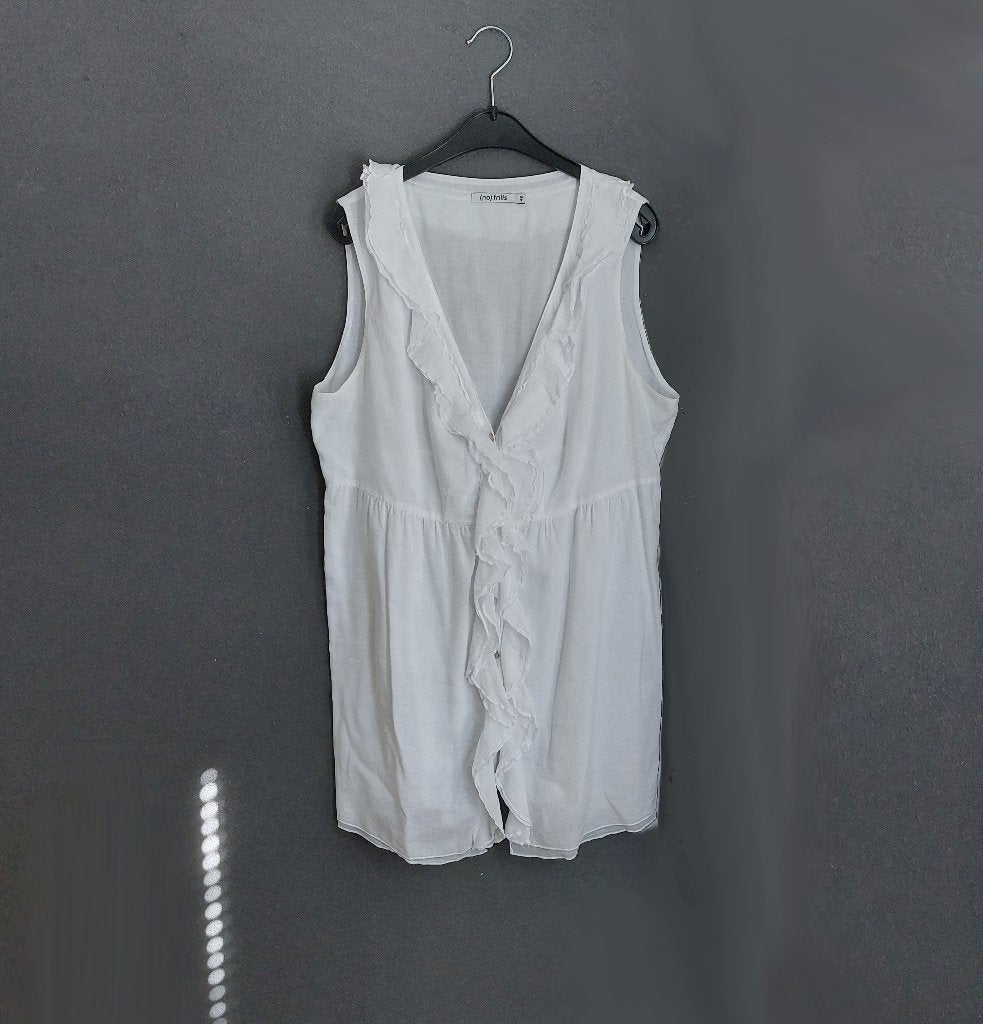 No Frills Top / topje 'No Frills' mt.40 wit Ibiza stijl Boho, Maat 38/40 (M), Verzenden, Wit, No Frills