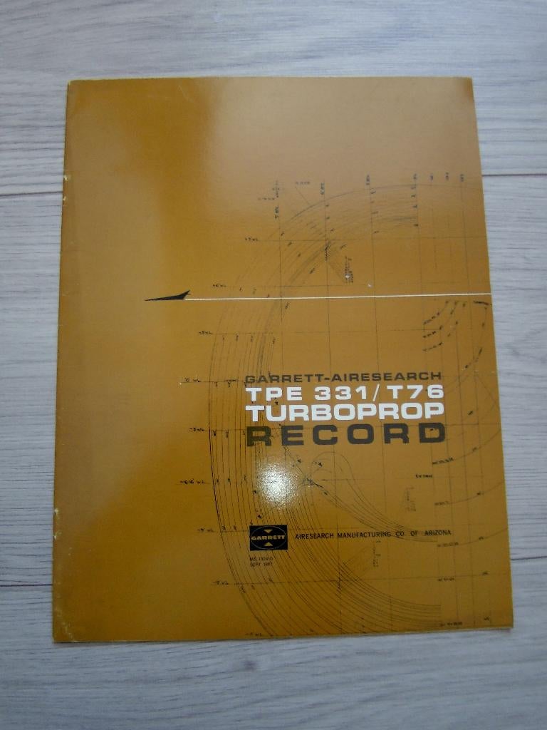 Garrett-Airesearch TPE 331/T76 Turboprop Record UIT 1967, Verzenden, Zo goed als nieuw, Boek of Tijdschrift