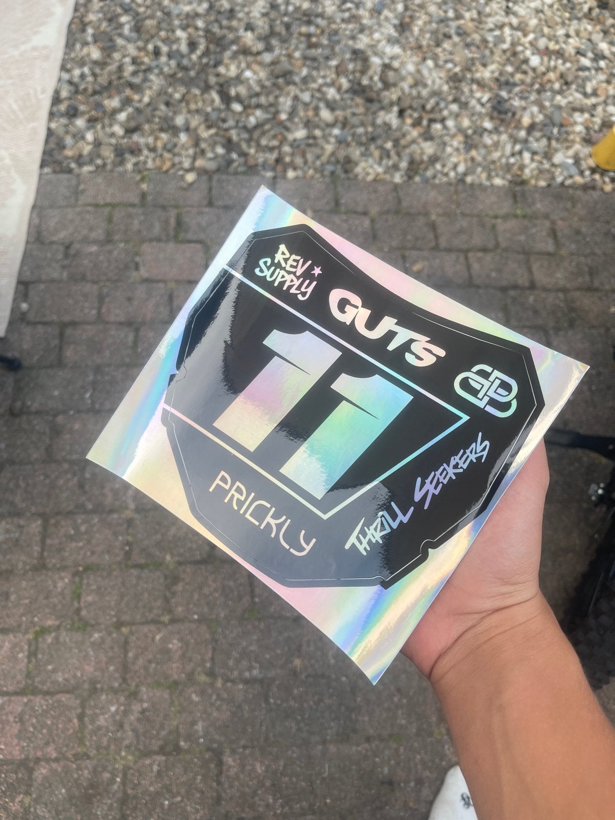 Holografische nummerplaat sticker voor fiets/scooter, Auto diversen, Autostickers, Ophalen