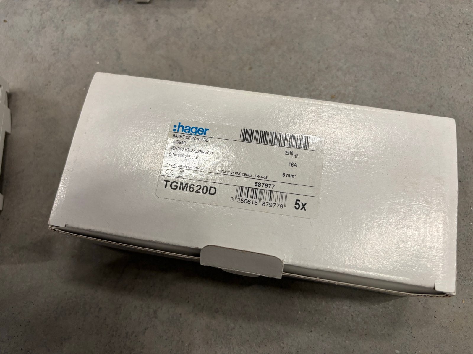 Hager TGM620D rail voor groepenkast, 5x 6mm², 16A, Ophalen, Hager, Overige typen