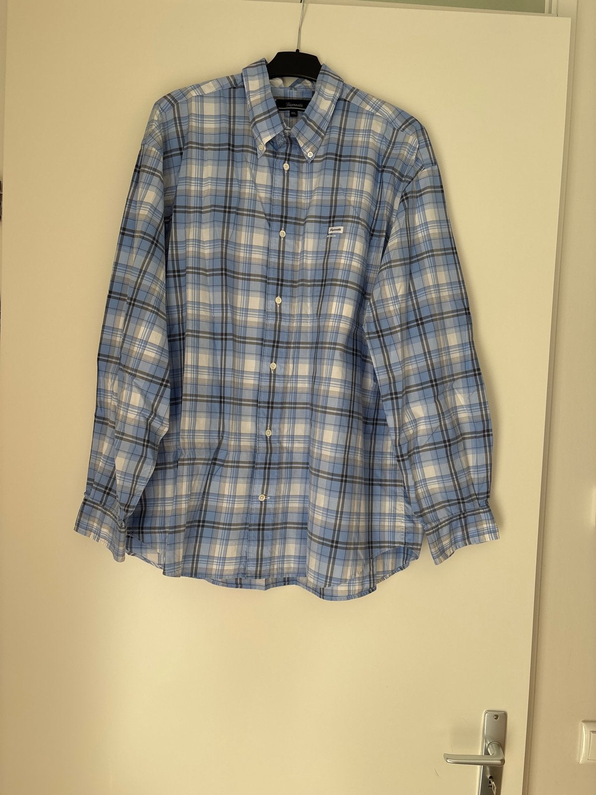 Façonnable Geruit Overhemd - Blauw/Wit/Grijs - XXL, Ophalen of Verzenden, Zo goed als nieuw, Blauw, Overige halswijdtes