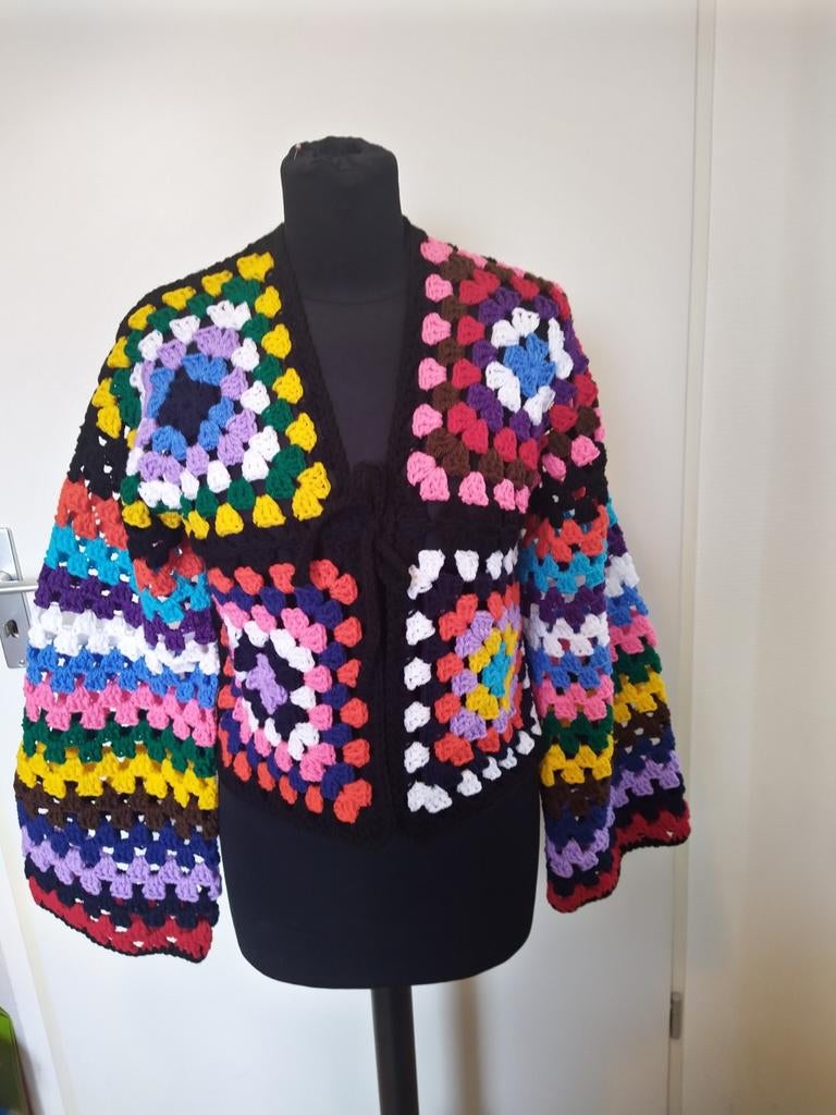 Nieuw Handgehaakt Granny Square Vest - Zacht Acryl, Kleding | Dames, Truien en Vesten, Overige kleuren, Nieuw, Ophalen of Verzenden