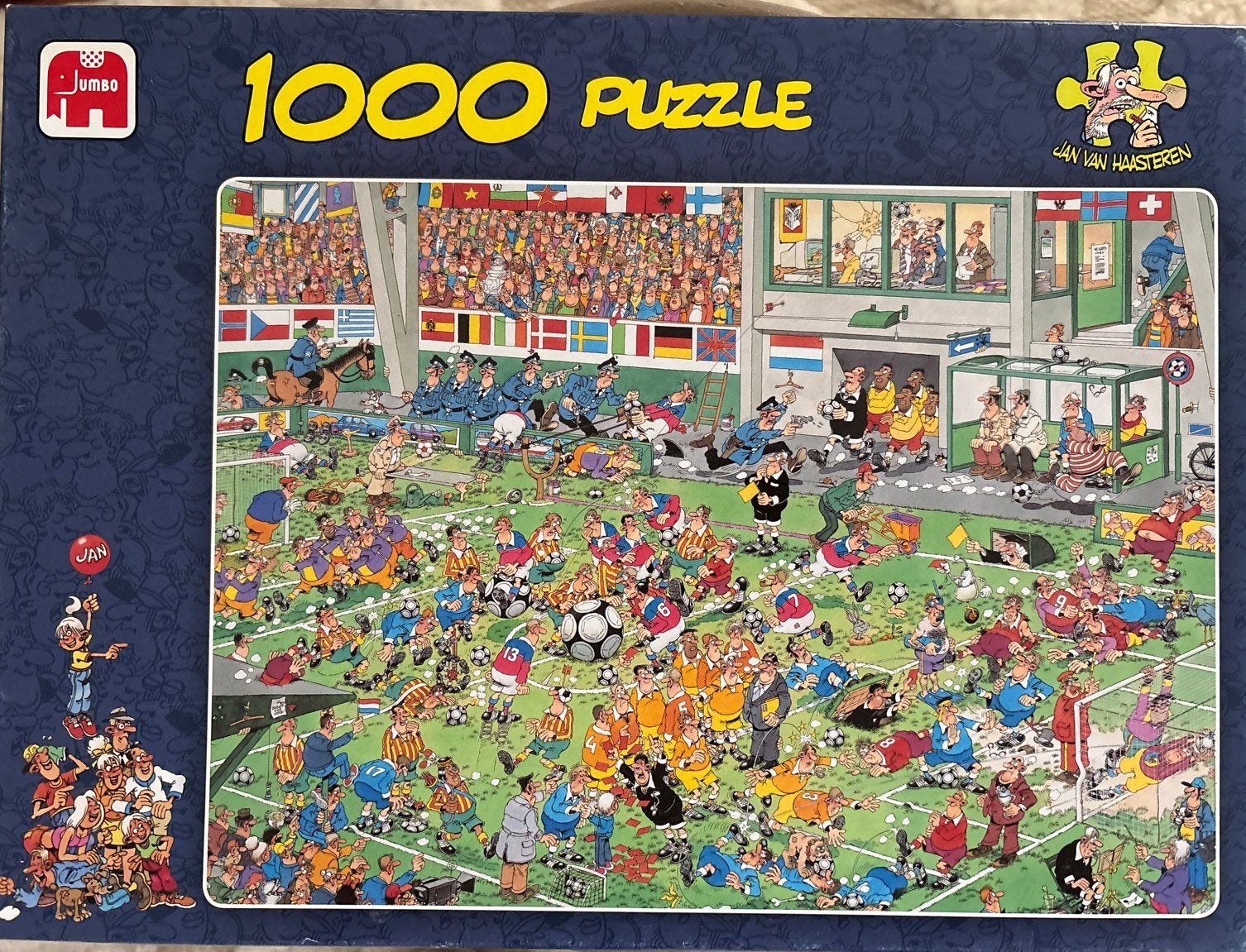 Jan van Haasteren Voetbalstadion 1000 Stukjes, Ophalen of Verzenden, 500 t/m 1500 stukjes, Zo goed als nieuw, Legpuzzel