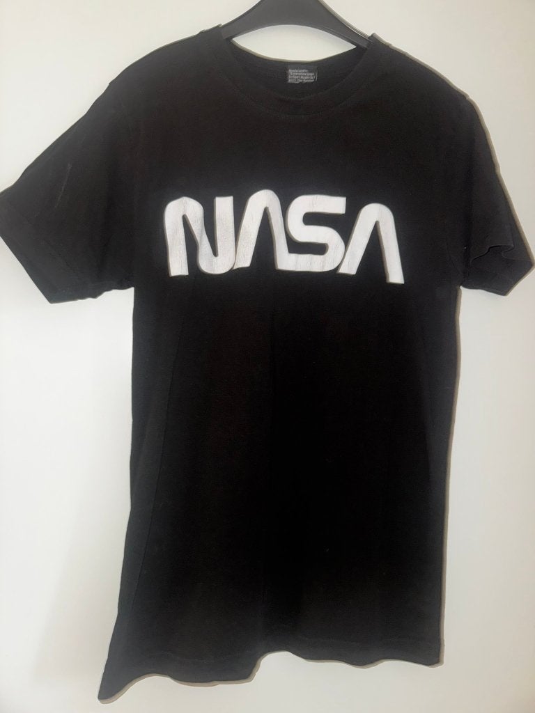 Tshirt shirt nasa zwart zwarte S, Ophalen of Verzenden, Gedragen, Maat 46 (S) of kleiner, Zwart
