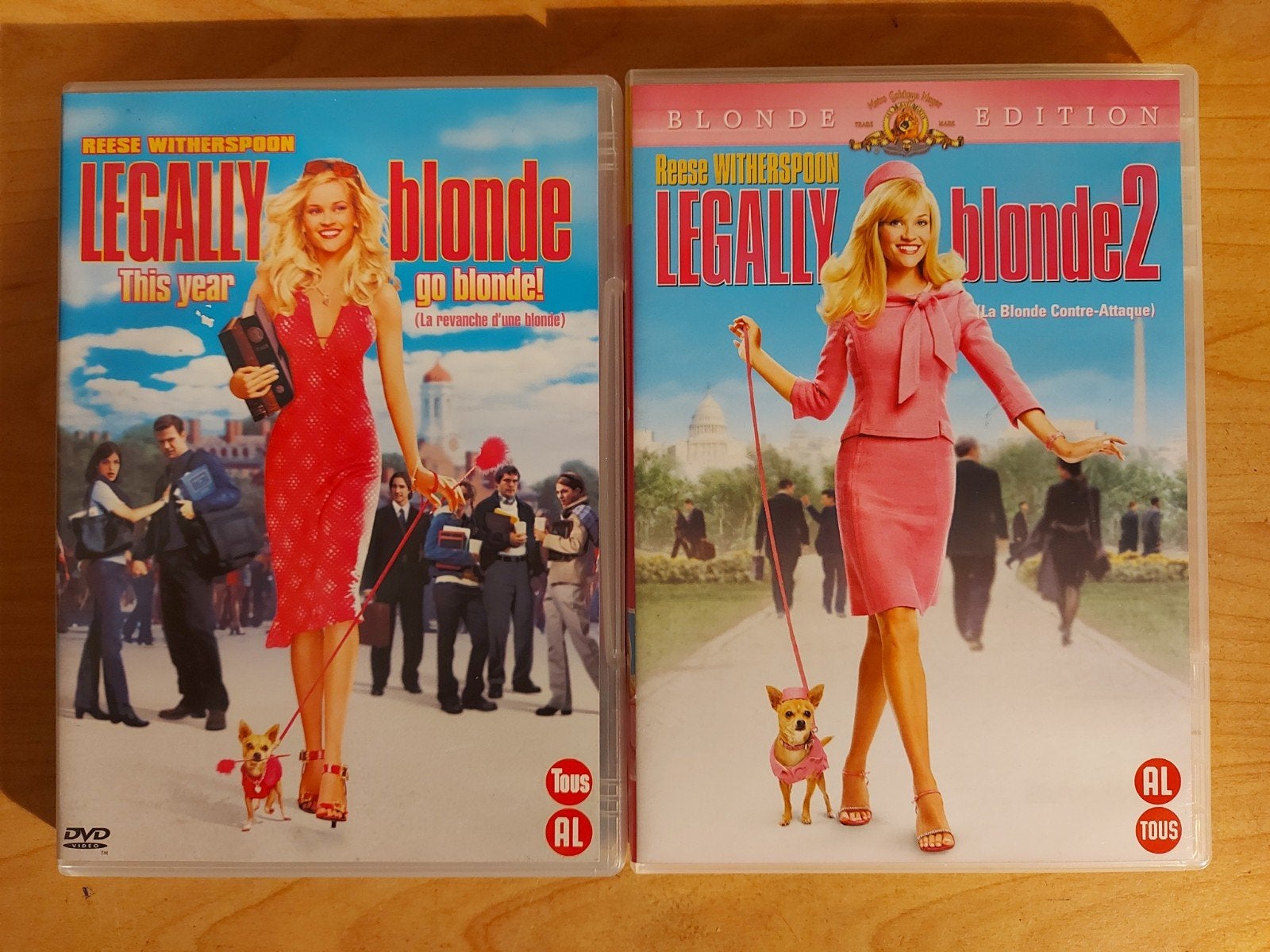 Legally Blonde deel 1 en 2 - Reese Witherspoon SET, Alle leeftijden, Ophalen of Verzenden, Zo goed als nieuw, Actiekomedie