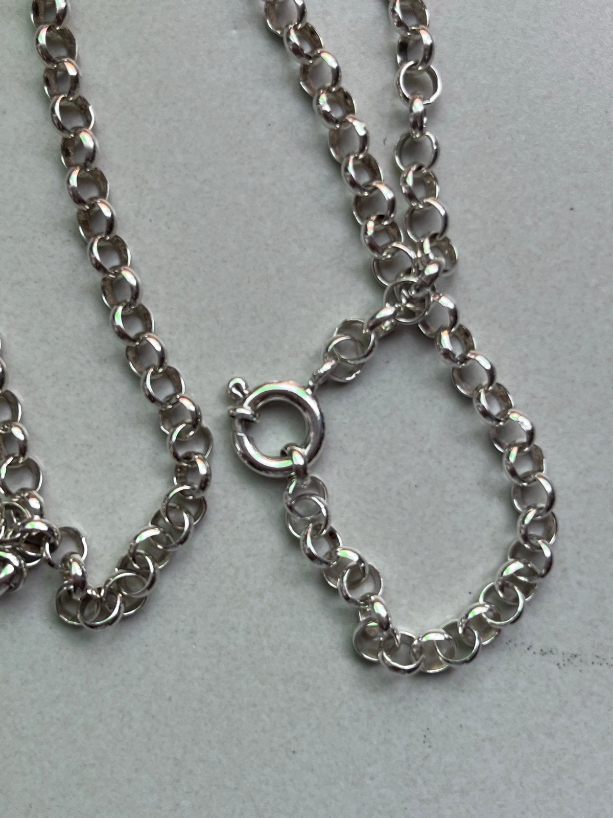 Mooi Zilveren Jasseron Collier, Verzenden, Zo goed als nieuw, Zilver