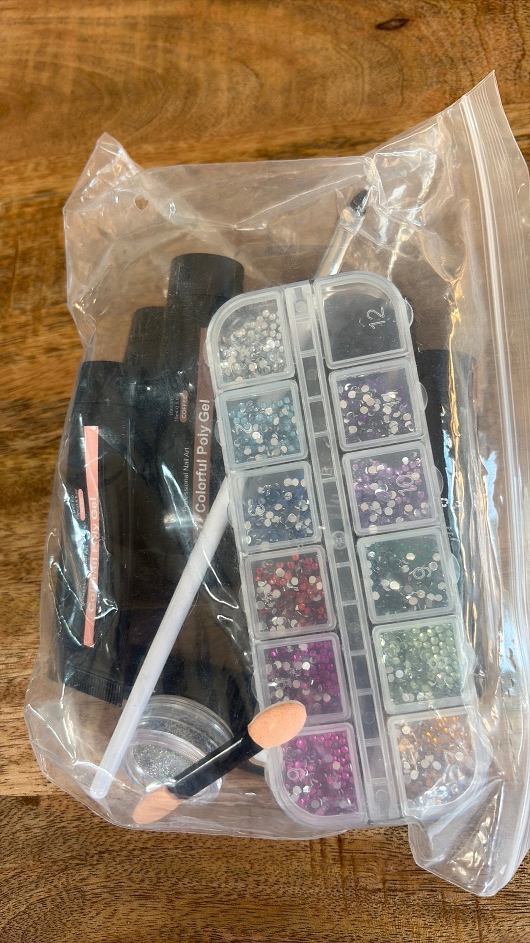 Polygel, nagelsteentjes setje, Ophalen of Verzenden, Zo goed als nieuw