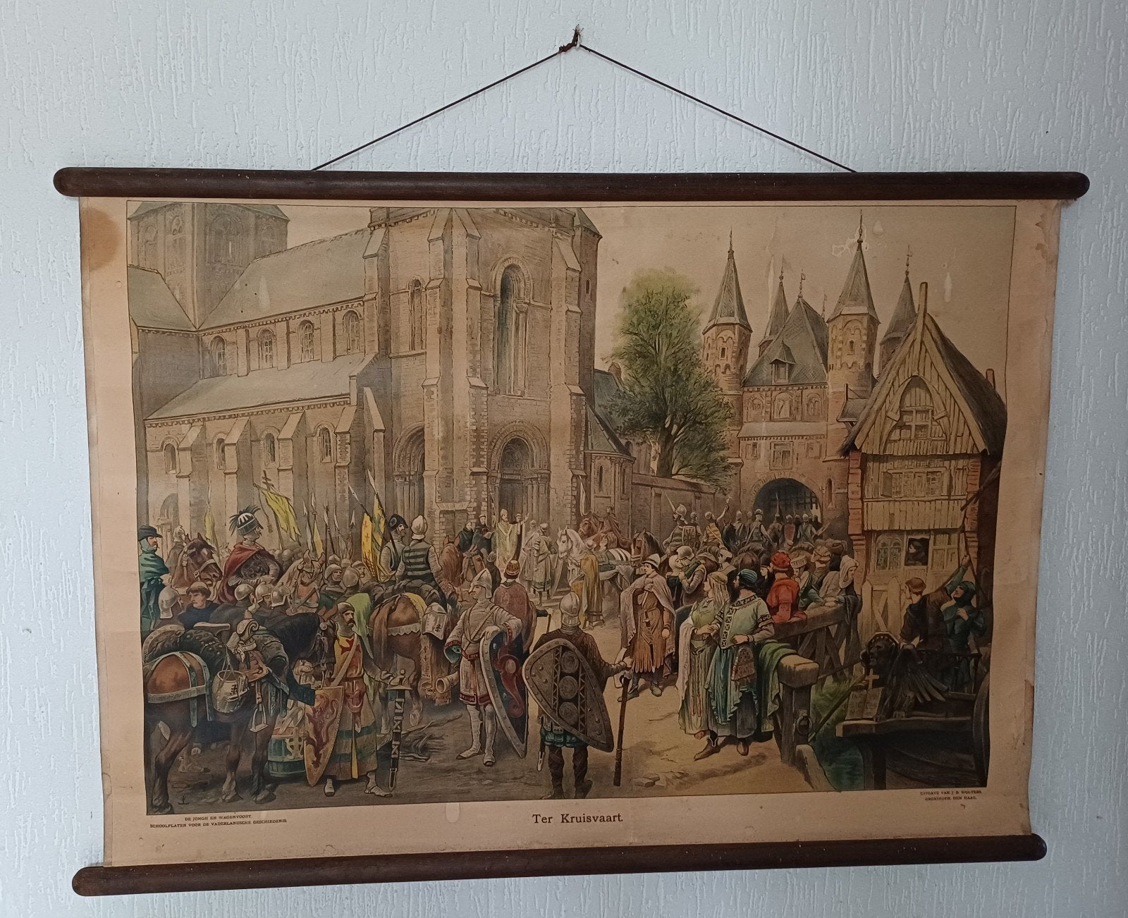 Antieke schoolplaat "Ter Kruisvaart", Ophalen, Geschiedenis