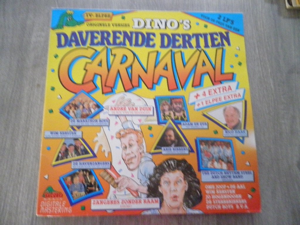 Dino's Daverende Dertien Carnaval - TV Reclame (1987), Overige formaten, Inclusief binnenhoes, Ophalen of Verzenden, Feestmuziek
