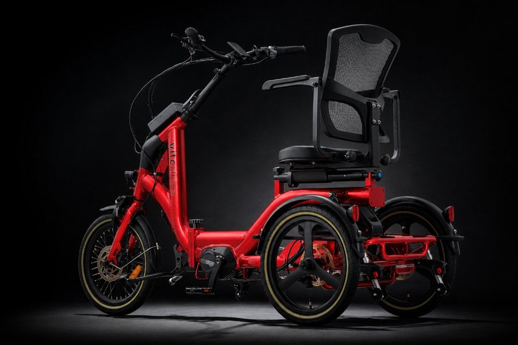 De VitaDrive zitdriewielfiets binnenkort ook in het Rood!