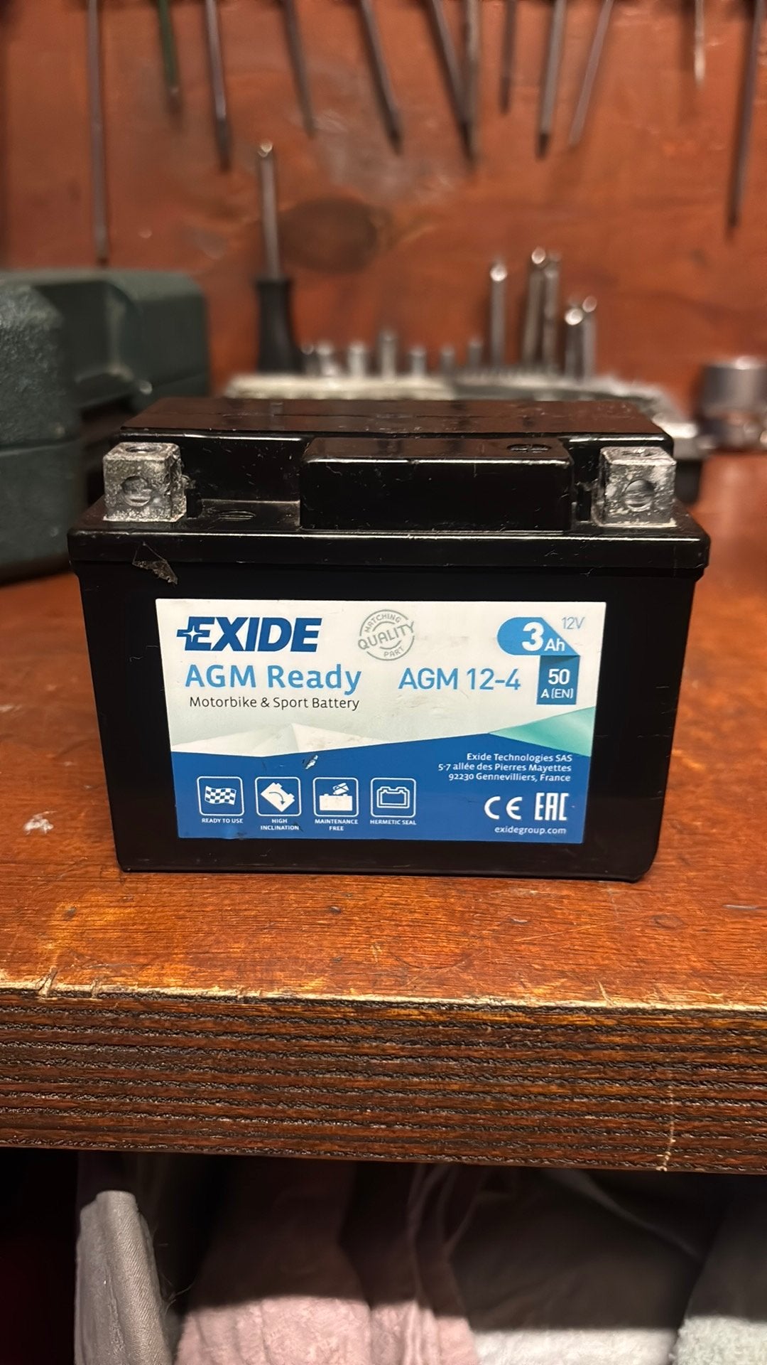 Exide ytx4/ntx4 AGM Ready Motorbike & Sport Accu 12V 3/4 ah, Auto-onderdelen, Accu's en Toebehoren, Ophalen of Verzenden, Gebruikt