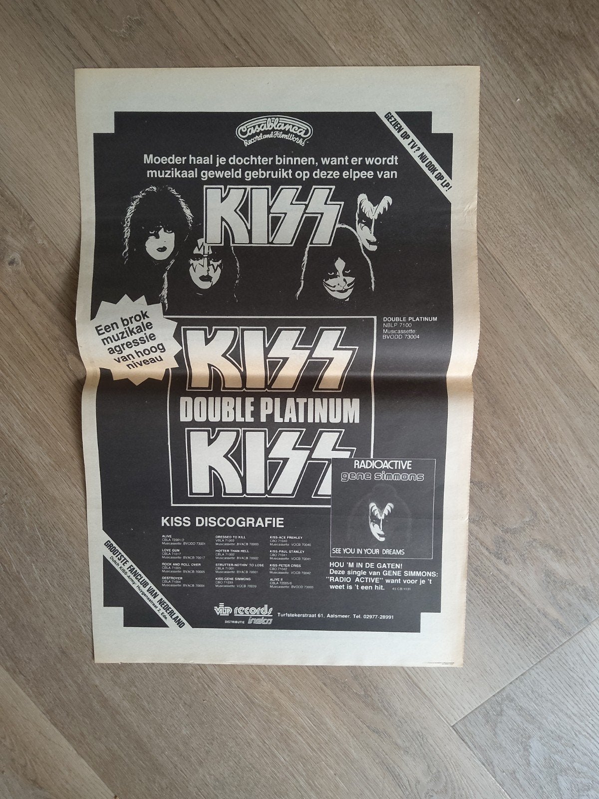 Kiss:  Promo  a3 formaat, Verzamelen, Muziek, Artiesten en Beroemdheden, Ophalen of Verzenden, Zo goed als nieuw, Poster, Artwork of Schilderij