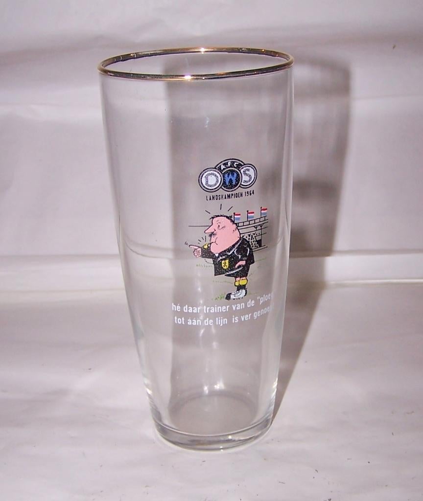 Vintage bierglas DWS landskampioen 1964. Zeldzaam/nieuwst., Verzamelen, Sportartikelen en Voetbal, Ophalen of Verzenden, Zo goed als nieuw