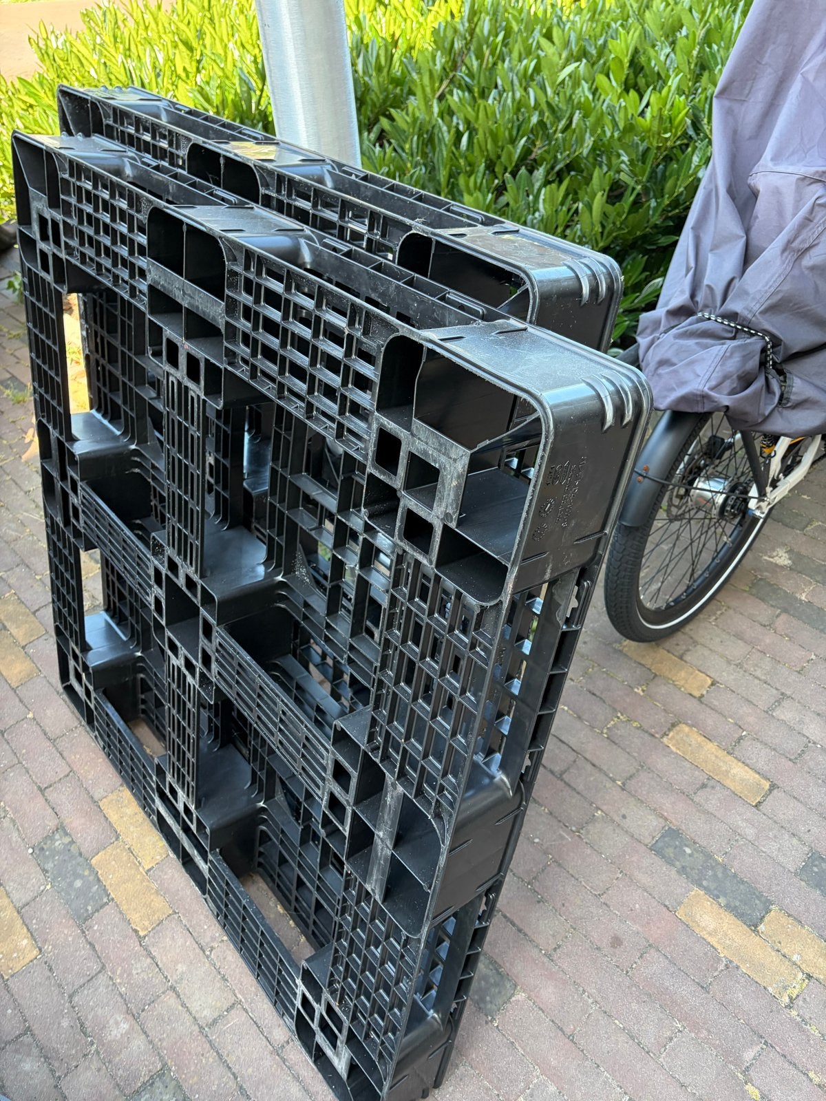5x Kunststof Pallets 110x110cm, Ophalen, Gebruikt, 100 cm of meer, 60 cm of meer