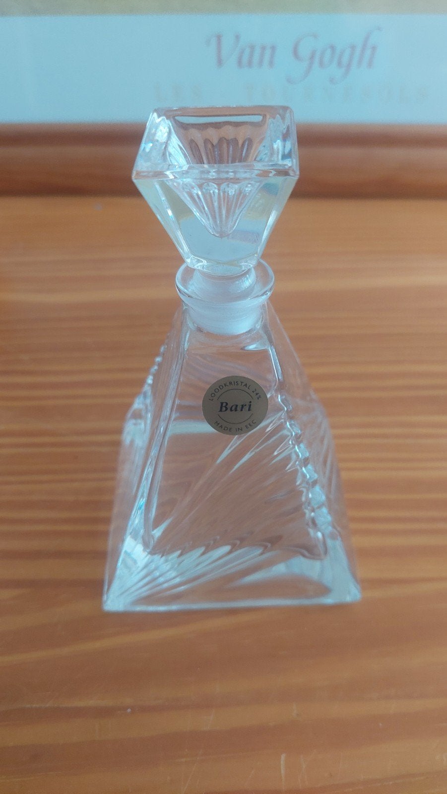 Loodkristal Bari flesje met stop, Antiek en Kunst, Ophalen of Verzenden