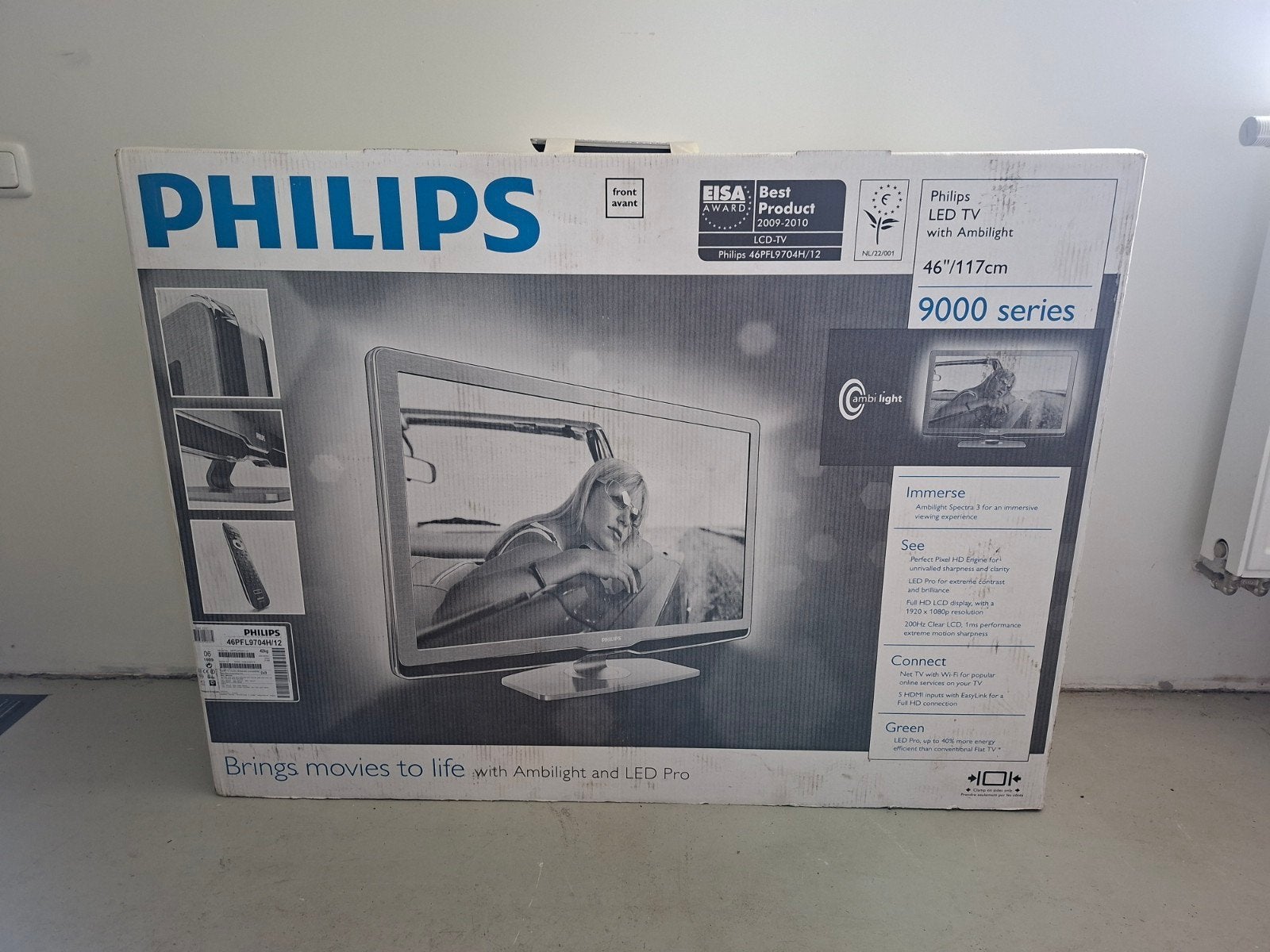 Philips 46 inch TV met afstandsbediening en handleiding, Audio, Tv en Foto, Ophalen, 100 cm of meer, 50 Hz, Philips