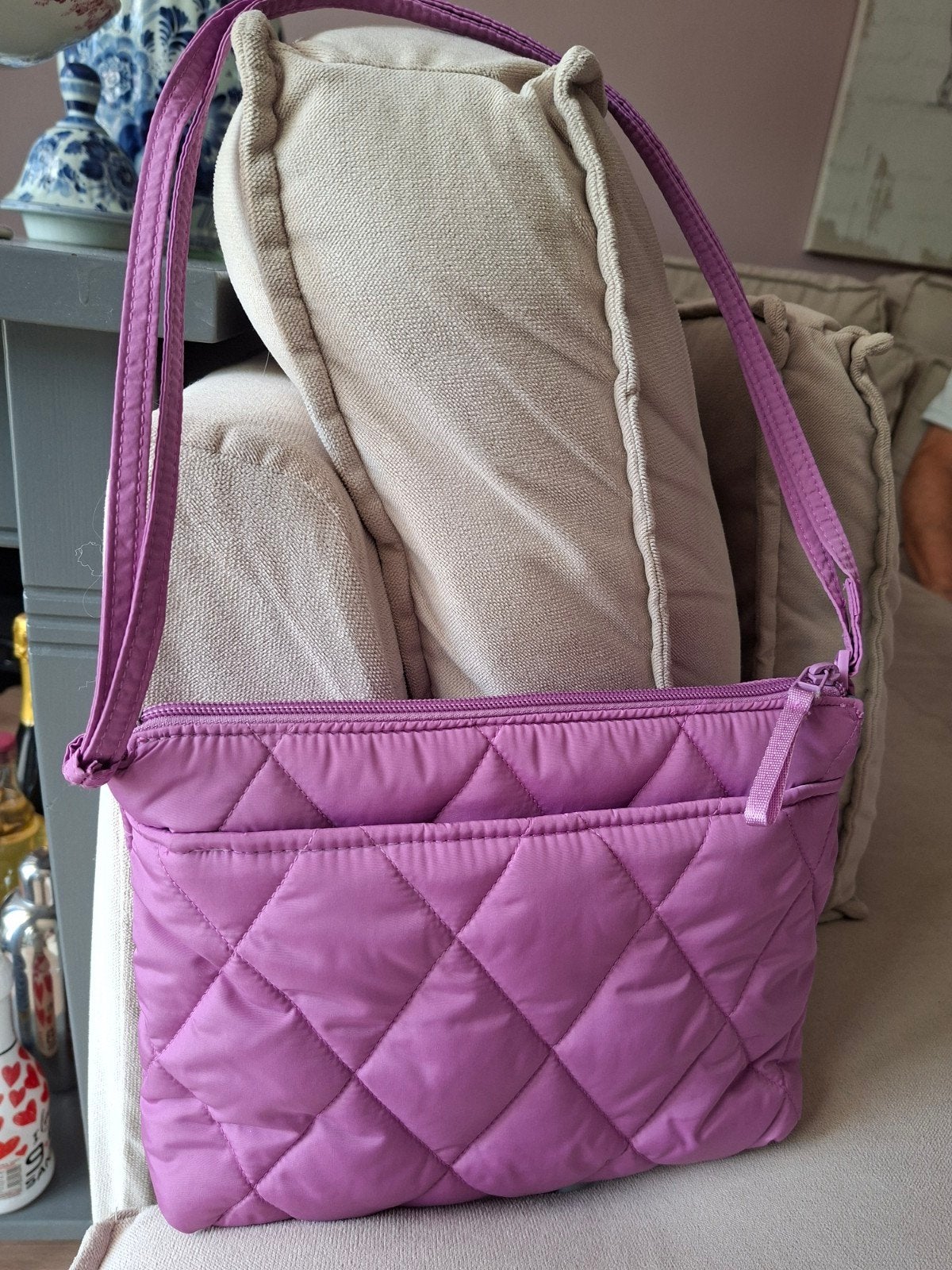Vera Bradley gewatteerde crossbody - Paars, Ophalen of Verzenden, Nieuw, Paars, Schoudertasje