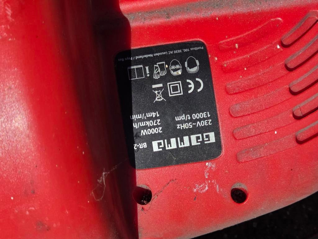 Gamma Bladblazer/Bladzuiger 2000W, Ophalen, Gebruikt, Met opvangzak, Handgedragen