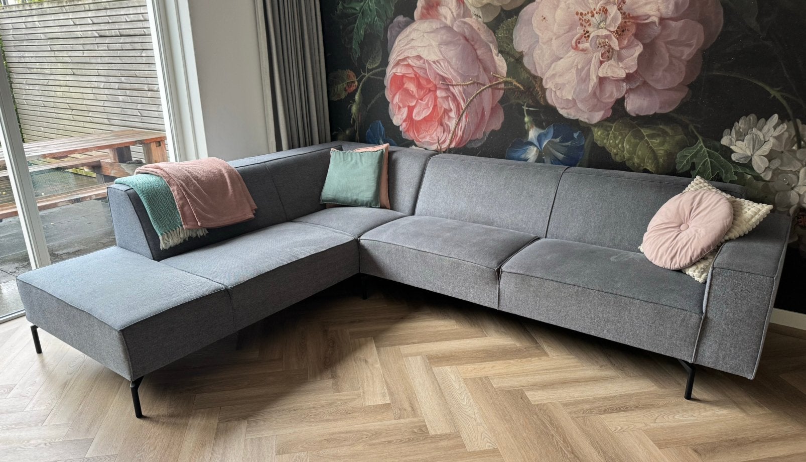 Hoekbank van By Sidde Nord blend grey, Ophalen, Zo goed als nieuw, Bank
