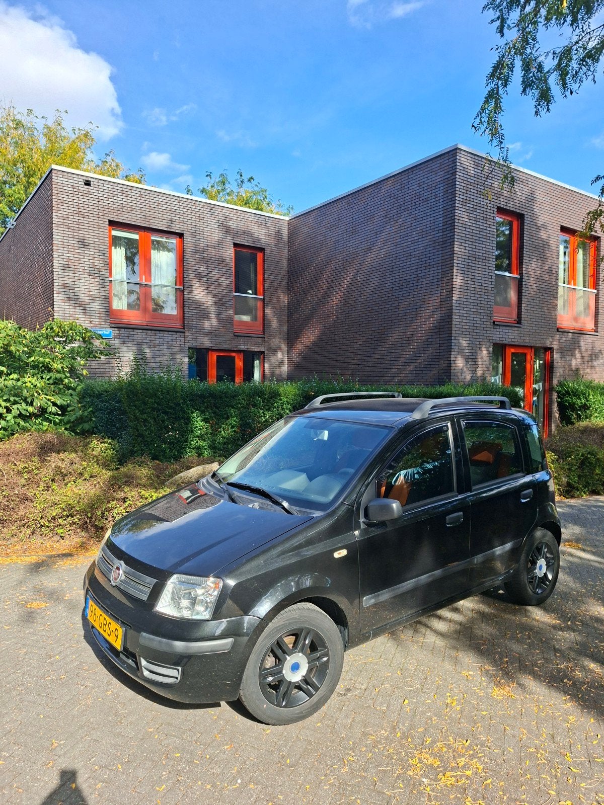 Fiat Panda 1.2 44KW 60PK 2008 Zwart ECC, luxe radio, Voorwielaandrijving, Zwart, Origineel Nederlands, Handgeschakeld