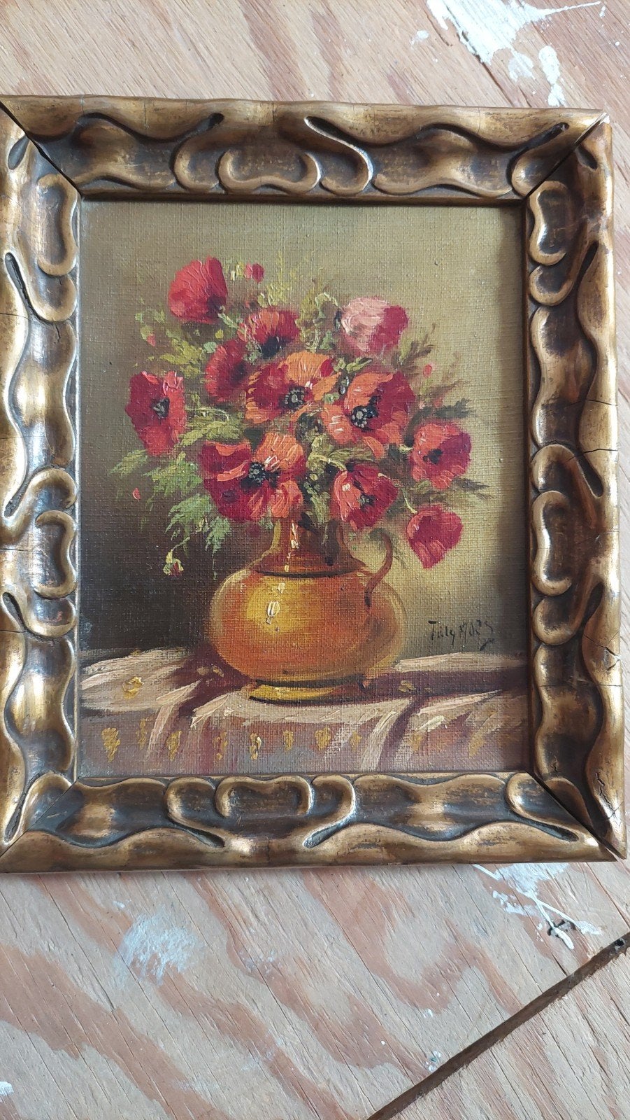 Schilderij Tilly Moes - Bloemenstilleven, Ophalen, Doek, Realistisch, Olieverf
