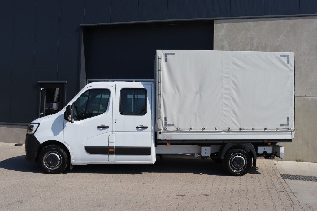 Renault Master 2.3 DCI145 pk Pick Up Dub Cabine met huifopbo, Gebruikt, 4 cilinders, Renault, 7 stoelen