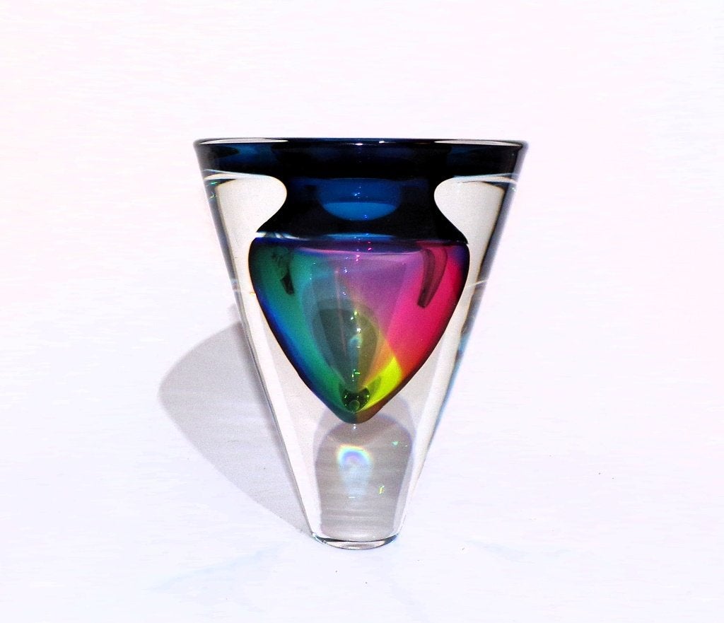 Siem van der Marel - serica vaas Rainbow, Ophalen of Verzenden