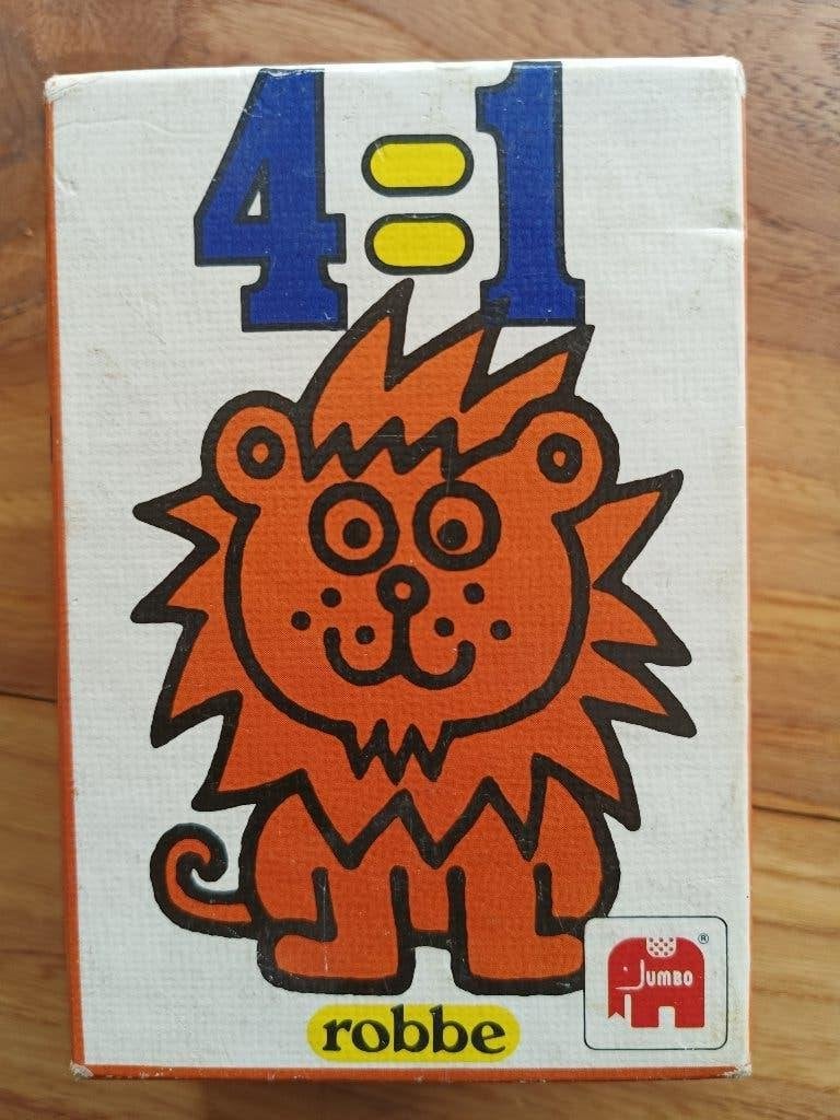 Kwartet 4=1 Robbe uit de jaren zeventig Dick Bruna, Een of twee spelers, Ophalen of Verzenden, Gebruikt, Dick Bruna