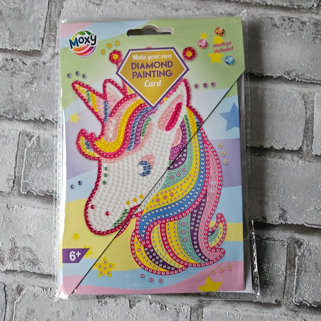 Diamond painting Kaart Eenhoorn Zelf maken DIY Kit