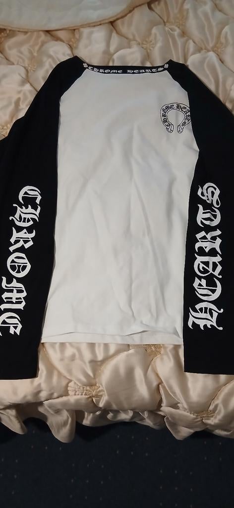 Chrome hearts long sleeve black/white maat L, Ophalen of Verzenden, Nieuw, Zwart