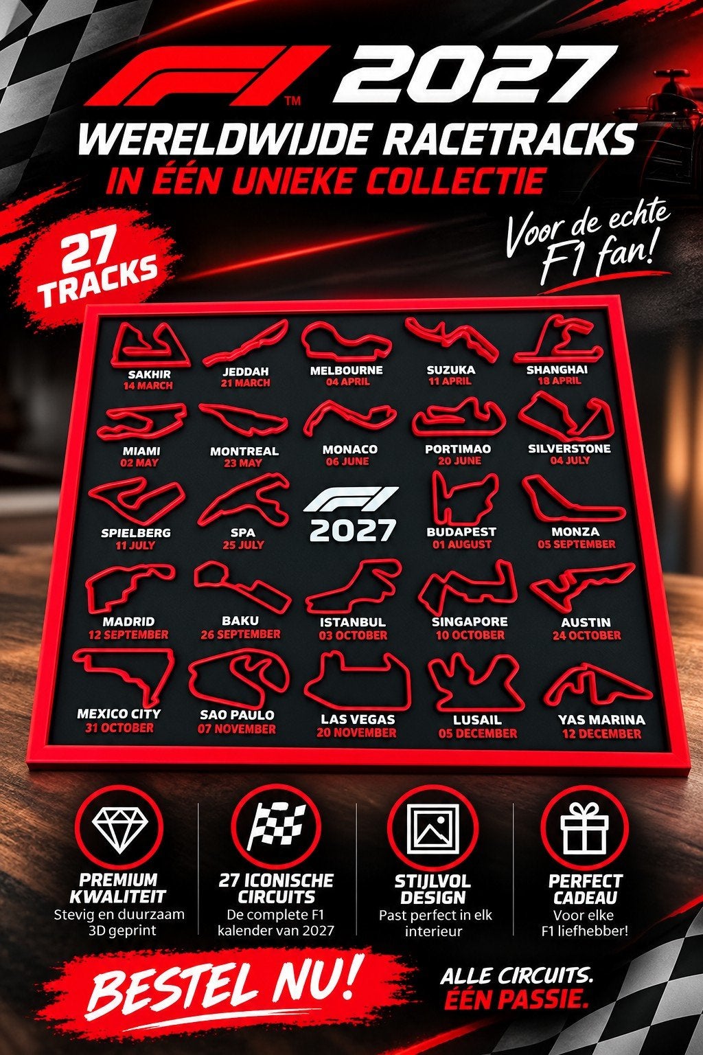 ️ UNIEKE 3D-GEPRINTE F1 2027 KALENDER ️, Ophalen