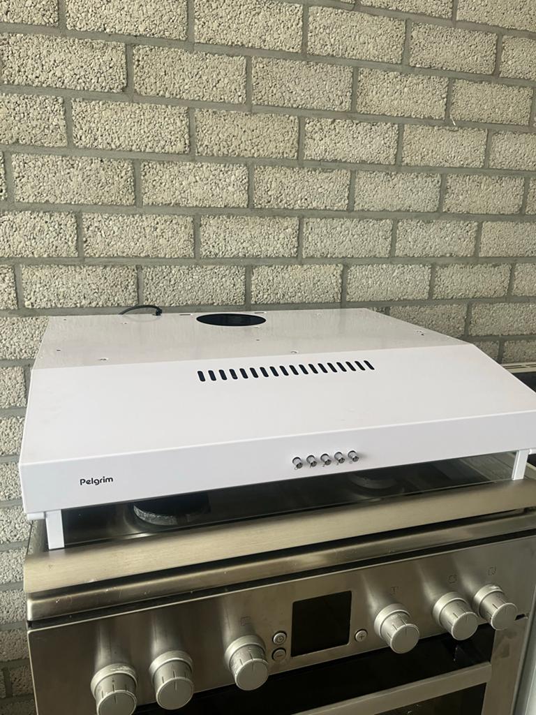 Pelgrim Afzuigkap Wit - Zo goed als nieuw, Minder dan 200 m³ per uur, Onderbouw afzuigkap, Ophalen of Verzenden, Zo goed als nieuw