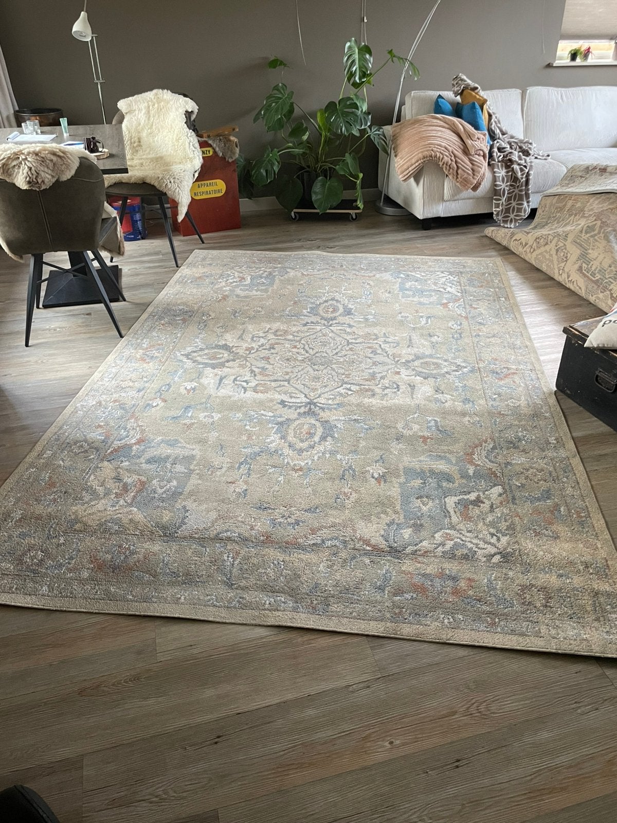 Vloerkleed 290 x 197 cm, Ophalen, Groen, 150 tot 200 cm, 200 cm of meer